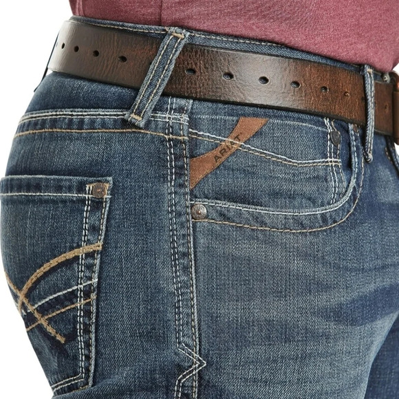 ARIAT MEN'S M5 LOW RISE STRAIGHT LEG JEANS NWT Sz 38/36 - Picture 3 of 7